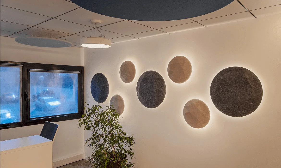 SLV Shade for MANA LED Wall luminaire, round, Ø 60cm, beige SLV Shade for MANA LED Wall luminaire, round, Ø 60cm, beige