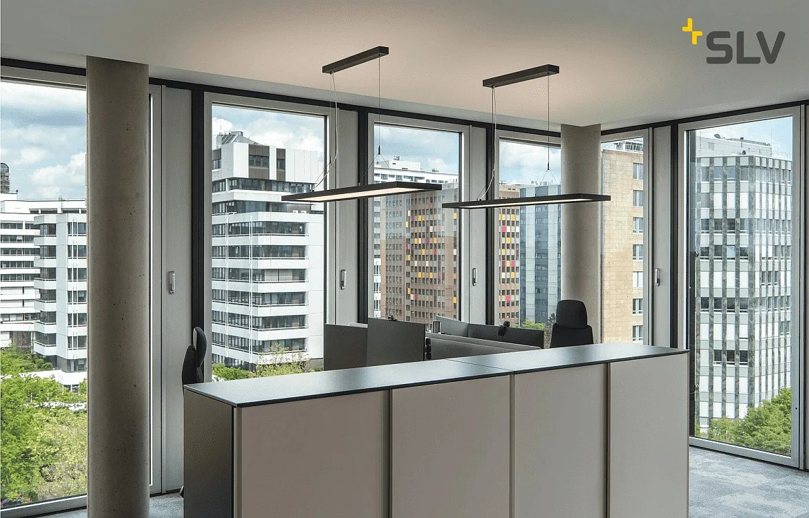 SLV Pendant luminaire WORKLIGHT DALI, 57W, 4000K, 80°, black SLV Pendant luminaire WORKLIGHT DALI, 57W, 4000K, 80°, black