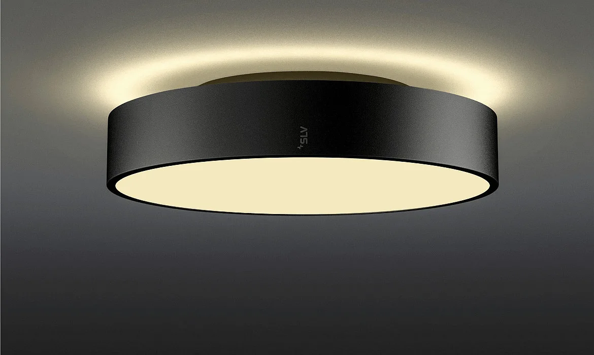 SLV wall and ceiling luminaire MEDO® PRO 40 round IP50, black dimmable SLV wall and ceiling luminaire MEDO® PRO 40 round IP50, black dimmable