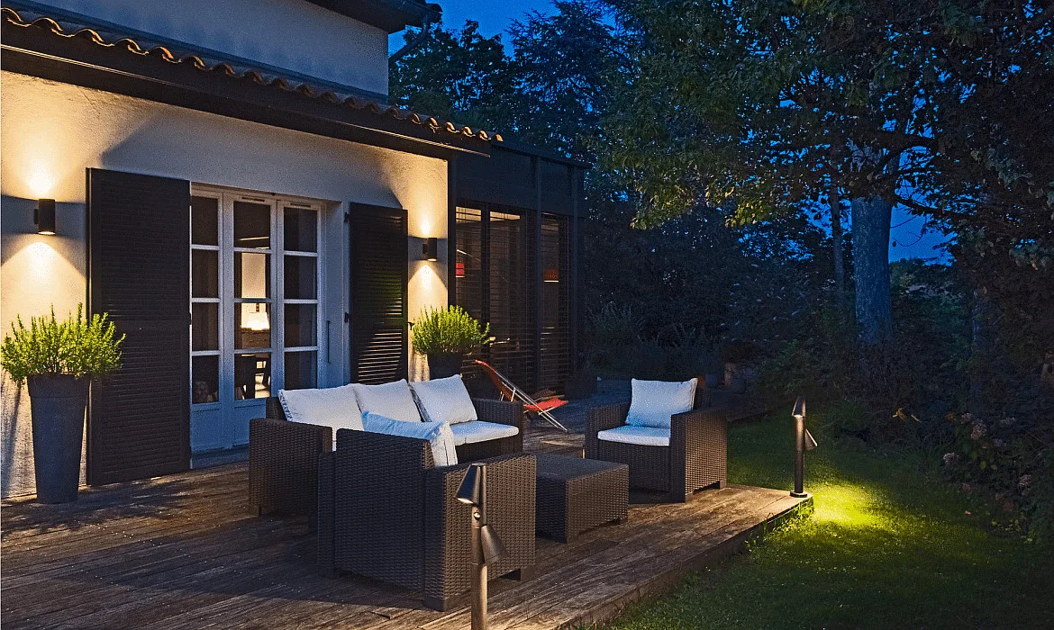 SLV outdoor floor lamp T-TUBE 70 POLE DOUBLE with sensor GU10, black dimmable SLV outdoor floor lamp T-TUBE 70 POLE DOUBLE with sensor GU10, black dimmable