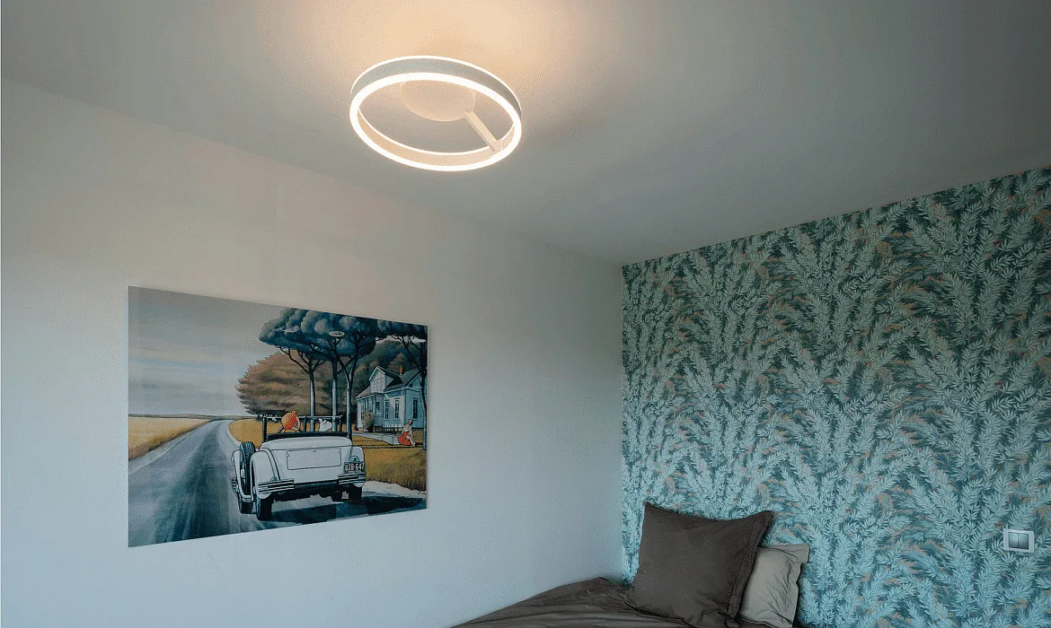 SLV LED Wand- und Deckenleuchte ONE PHASE, Up/Down, Ø 40cm, 14W 2700/3000K (CCT Switch) 2x130°, CRi >90, dimmbar, weiß SLV LED Wand- und Deckenleuchte ONE PHASE, Up/Down, Ø 40cm, 14W 2700/3000K (CCT Switch) 2x130°, CRi >90, dimmbar, weiß