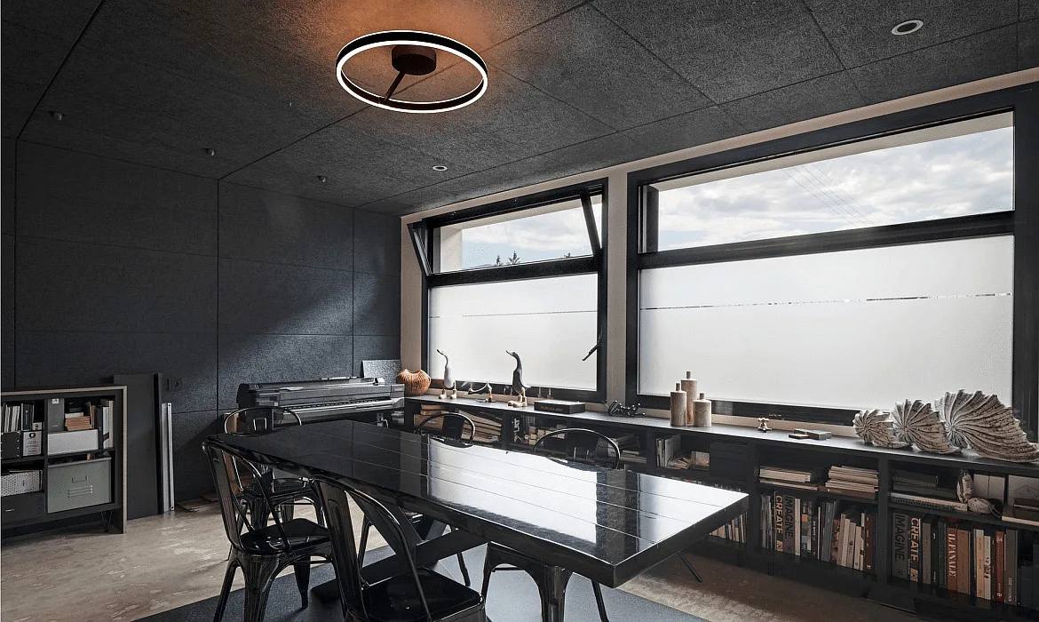 SLV wall and ceiling luminaire ONE DALI Ø60CM up / down, DALI controllable, CCT Switch, ring shape IP20, black dimmable SLV wall and ceiling luminaire ONE DALI Ø60CM up / down, DALI controllable, CCT Switch, ring shape IP20, black dimmable