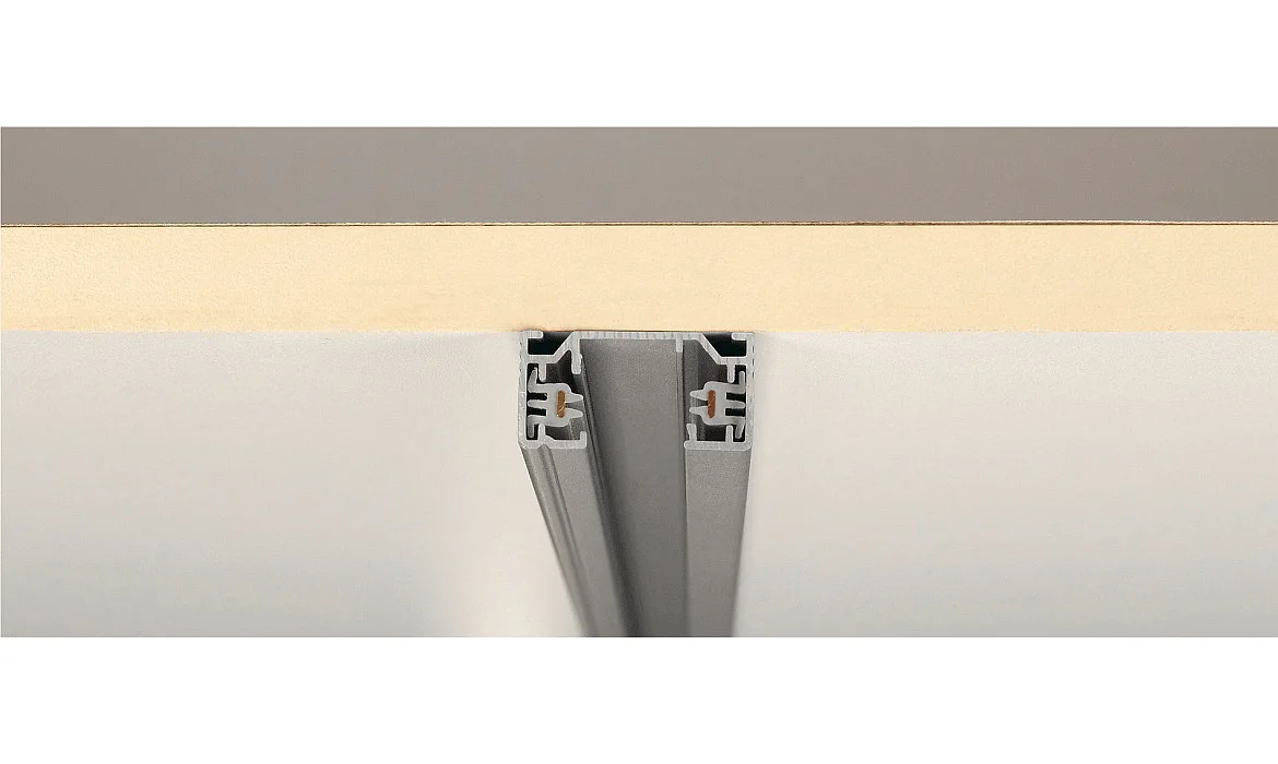 SLV 1-Phasen Hochvolt-Schiene, Aufbauversion / Pendelversion, 220-240V AC, Aluminium, 100cm, silbergrau SLV 1-Phasen Hochvolt-Schiene, Aufbauversion / Pendelversion, 220-240V AC, Aluminium, 100cm, silbergrau