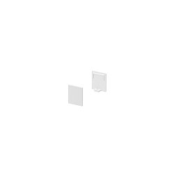 GRAZIA 10 Endkappe f�r GRAZIA Aufbauprofil flach, 2 Stk., hohe Ausf�hrung, wei�