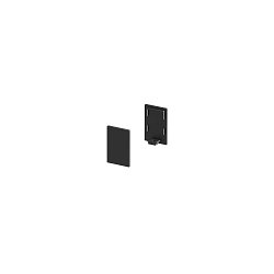 GRAZIA 10 Endkappe f�r GRAZIA Aufbauprofil standard, 2 Stk., hohe Ausf�hrung, schwarz