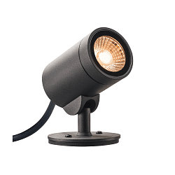 LED Au�enstrahler HELIA SPOT S, IP66 IK04, 6.5W 3000K 440lm 35�, kardanisch, 300cm IP-Steckerkabel, schaltbar, anthrazit