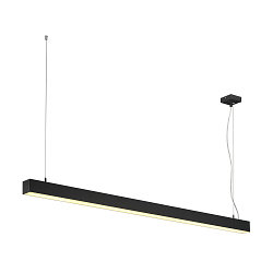 LED Pendelleuchte Q-LINE PD DALI Single, L�nge 142cm, 47W 3000K 3700lm 120�, schwarz