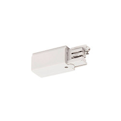 Zubeh�r f�r 3-Phasen Aufbauschiene S-TRACK ON/OFF - End-Einspeiser, IP20, max. 16A, schaltbar, Erde rechts, wei�