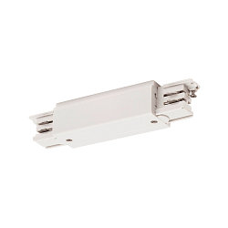 Zubeh�r f�r 3-Phasen Aufbauschiene S-TRACK ON/OFF - L�ngsverbinder, mit Einspeisem�glichkeit, wei�