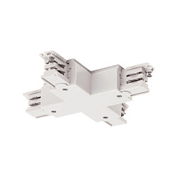X-Connector for S-TRACK 3-Phase high-voltage track, 16A max., traffic white RAL 9016