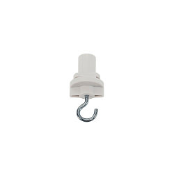 Zubeh�r f�r 3-Phasen-Aufbauschiene S-TRACK - 3-Phasen-Adapter mit Haken, mechanisch, isoliert, wei�