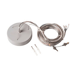 Suspension set for MEDO LED Luminaire, 500cm, DALI / 1-10V dimmable, silver grey