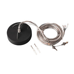 Suspension set for MEDO LED Luminaire, 500cm, DALI / 1-10V dimmable, black