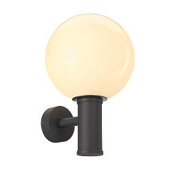 Outdoor Wall luminaire GLOO PURE WL, E27, IP44 IK04, shade � 20cm, anthracite