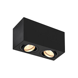 Deckenleuchte TRILEDO Double, GU10 QPAR51, Schwarz