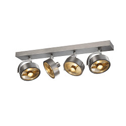 Wand- und Deckenleuchte KALU CW QUAD QPAR111, 4x GU10 max. 75W, kardanisch, alu gebürstet