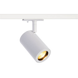 1-HV-phase-track luminaire ENOLA B TRACK SPOT, GU10 QPAR51, IP20, rotatable, swivelling, white