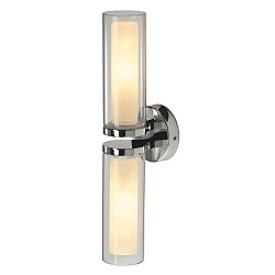 Wandleuchte WL 106 Badleuchte/Spiegelleuchte, Doppelglas, 2xE14, IP44, chrom