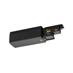 Zubeh�r f�r 3-Phasen Aufbau-Stromschiene S-TRACK PHASE & DALI - End-Einspeiser, DALI steuerbar, Erde rechts, schwarz