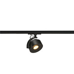 LED 1-Phasen-Strahler KALU TRACK LED, 13W, 85�, 3000K, 860lm, inkl. 1-Phasen-Adapter, Schwarz