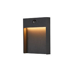 LED Au�enwandleuchte FLATT SENSOR, IP54 IK03, eckig, mit Sensoren, 13W 3000/4000K (CCT Switch), anthrazit matt