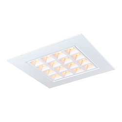 LED Deckeneinbauleuchte LED PAVONO 620x620, 100�, UGR 16, wei�, 3000K, 3200lm