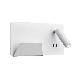 LED Wandleuchte SOMNILA SPOT Indoor, 13W, 3000K, Spot 65lm,  inkl. USB Anschluss, Spot links, wei�, Back light 646lm