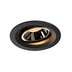 LED Deckeneinbauleuchte NUMINOS DL M, 2700K, IP20, dreh-/schwenkbar, 55�, 1550lm, UGR 18, Schwarz / Chrom