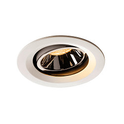 LED Deckeneinbauleuchte NUMINOS DL M, 2700K, IP20, dreh-/schwenkbar, 40�, 1550lm, UGR 17, Wei� / Chrom
