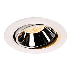 LED Deckeneinbauleuchte NUMINOS DL XL, 2700K, IP20, dreh-/schwenkbar, 55�, 3400lm, UGR 19, Wei� / Chrom