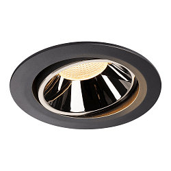 LED Deckeneinbauleuchte NUMINOS DL XL, 3000K, IP20, dreh-/schwenkbar, 40�, 3500lm, UGR 18, Schwarz / Chrom