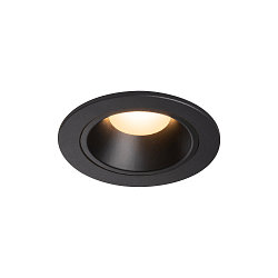 LED Deckeneinbauleuchte NUMINOS DL S, 250mA, CRi >90, IP44 IK02, ohne BG, 8.6W 3000K 690lm 20�, UGR <19, Schwarz / Schwarz