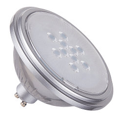 LED Leuchtmittel QPAR111 GU10, 7W, 2700K, CRI90, 25�, silber