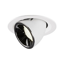 LED Deckeneinbauleuchte NUMINOS� GIMBLE M, 4000K, 40�, Wei� / Chrom
