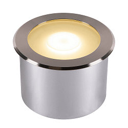 LED Boden-Einbauleuchte DASAR FLAT 120, IP67/IP65 IIK08, � 12cm, befahrbar bis 5t, Edelstahl 304 / Glas, 7W 4000K 520lm
