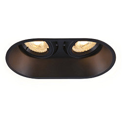 Deckeneinbauleuchte HORN double QPAR51, 25W, schwarz