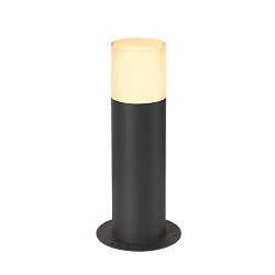 Outdoor Stehleuchte GRAFIT, IP44, rund, E27, anthrazit / Diffusor in Rauchglas-Optik, satiniert, 30cm