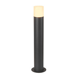 Outdoor Stehleuchte GRAFIT, IP44, rund, E27, anthrazit / Diffusor in Rauchglas-Optik, satiniert, 60cm