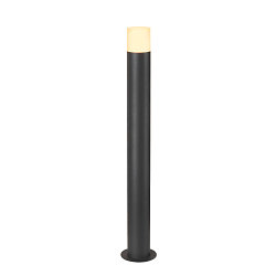 Outdoor Stehleuchte GRAFIT, IP44, rund, E27, anthrazit / Diffusor in Rauchglas-Optik, satiniert, 90cm