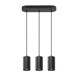 Pendelleuchte ASTO TUBE, IP20, zylindrisch, 3-flammig, 3x GU10 max. 10W, schwarz