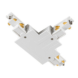 Zubeh�r f�r 3-Phasen Einbauschiene S-TRACK PHASE & DALI - T-Verbinder, DALI steuerbar, Erde au�en rechts, wei�