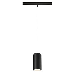 LED Niedervolt-Schienen-Pendelleuchte NUMINOS� S DALI, 48V, 16W 4000K 20�, DALI 2 dimmbar, matt schwarz / innen matt wei�