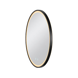 LED Wandspiegel TRUKKO 60, 25W, 3000/4000/6500K, 730/740/720lm, CRI90, IP44, chrom, schwarzer Rand