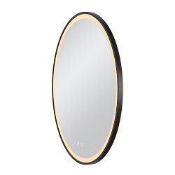 LED Wandspiegel TRUKKO 80, 23W, 3000/4000/6500K, 730/740/790lm, CRI90, IP44, chrom, schwarzer Rand