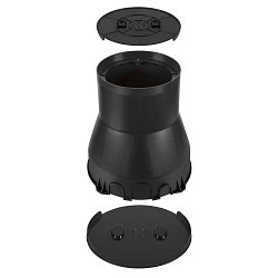 Zubeh�r f�r LED Boden-Einbauleuchte DASAR� L - Montagegeh�use, universell, Kabel�ffnungen 20+25+32mm, Nylon, schwarz