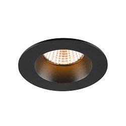 LED Deckeneinbauleuchte NEW TRIA� 68, rund, 8,3W, CRI 90, IP20/IP65, dimmbar, 38�, 2700K, schwarz