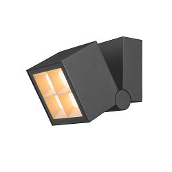 Outdoor LED Aufbau-Strahler S-CUBE, IP65 IK04, 15W 2700/3000K (CCT Swich) 1000/1200lm 80�, dimmbar, neigbar, anthrazit