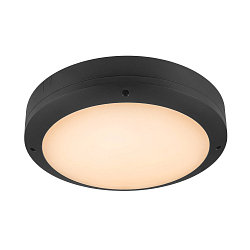 LED Aufbauleuchte OUTDOOR BULKHEAD V 360, IP65 IK10, � 36cm, 20W 3000/4000/6500K 110�, CRI 80, schaltbar, schwarz