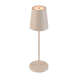 LED Akku-Tischleuchte VINOLINA TWO, 2200/2700/3000K, 140/170/190m, IP65, dimmbar, beige