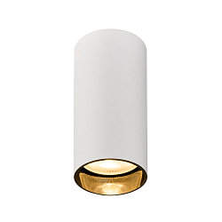 Aufbau-Downlight KAMI CL single, rund, GU10 max. 10W, starr, matt wei� / schwarz